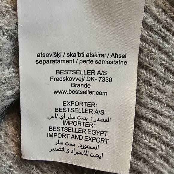 Vero Moda Alpaca Wool Blend Soft‎ Gray Crop Sweater Size L Large - Picture 12 of 12